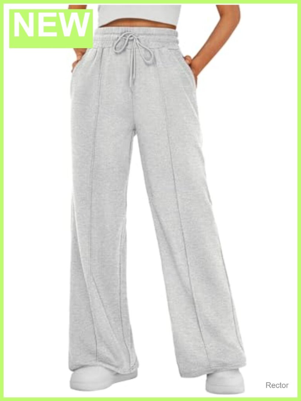 Wide Leg Sweatpants Baggy High Rise Lounge Pants with Pockets